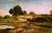 Charles Francois Daubigny The Flood Gate at Optevoz China oil painting reproduction